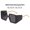 Black Frame Black Film, variant on New Large Square Frame Sunglasses In Assorted Colors Black, Blue, Green, Orange, Champagne And White Frames