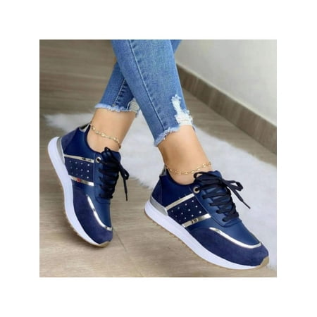 Women s Casual Work Sneakers Platform Walking Shoes with Orthopedic Support and Non-Slip Wedge Design