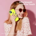 thumbnail image 6 of Compatible with iPhone 13 Mini Case, Slim Liquid Silicone 3 Layers Full Covered Soft Gel Rubber with Microfiber Case Cover 5.4 inch-Fluorescent Yellow, 6 of 11