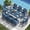 Navy Blue, variant on RIAFUN 9PC Expandable Outdoor Dining Table Set, HDPE Tabletop with Aluminum Frame & Umbrella Hole, 8 HDPE Chairs, Weather Resistant,Black