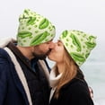 thumbnail image 5 of Pofeuu Green Peas Print Beanie Hat for Men Women Knit Winter Hat Warm Cuffed Skull Beanie Slouchy Soft Unisex, 5 of 6