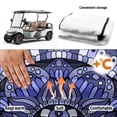 thumbnail image 6 of XYZCANDO Blue Mandala 2 Passenger Golf Cart Seat Cover | Terry Cloth Non-Slip With 4 Pockets, Washable Universal Protector, 6 of 8