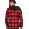 thumbnail image 2 of 9 Crowns Men's Lightweight Plaid Flannel Shirt (Blk/Red, XX-Large), 2 of 2