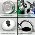 IMossad 3 Liter Whistling Tea Kettle Modern Stainless Steel Whistling