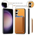 thumbnail image 6 of Allytech 2 in 1 Detachable Wallet Case for Samsung Galaxy S23, [Thin & Light] [Compatible with MagSafe] Luxury PU Leather Card Holder Soft Bumper Shockproof Anti-Scratch Magnetic Case, Yellow, 6 of 11