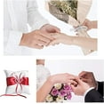 thumbnail image 5 of VINOIC Wedding Ring Pillow, Heart-Shaped Ceremony Holder for Bridal Accessory, 5 of 5