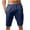 Navy, variant on VERUGU Mens Shorts Casual Solid Pocket Elastic Waist Straight Half Shorts Pants Sport Pants Navy 4XL