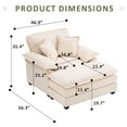 thumbnail image 2 of 46.9-Inch Wide Single Sofa, Comfort Upholstered Recliner with Ottoman, Home Furniture , Comfortable Seating, Great Halloween Gift Idea, 2 of 6