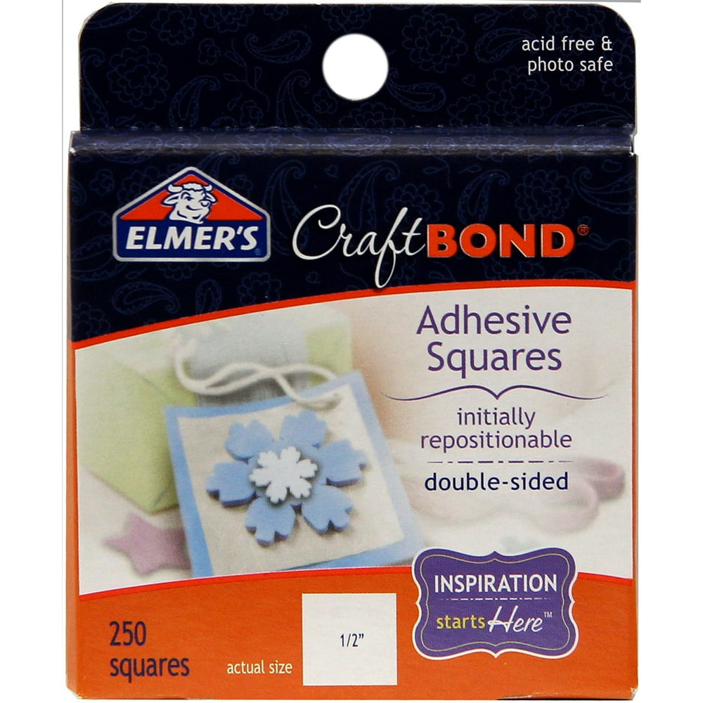 Elmer's Repositionable Adhesive Squares, 250 Count