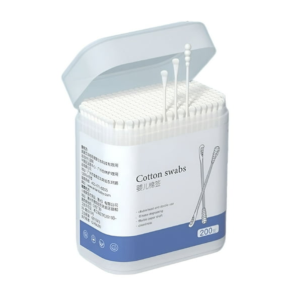 LAMIRO Baby Cotton Swab,1 Box Disposable Cotton Stick Double-End Cotton Swab Baby Ear Wax Hygienicer