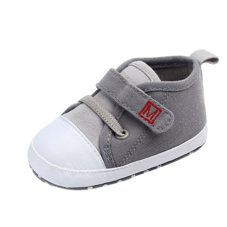 

Newborn Baby Cute Boys Girls Canvas Letter First Walkers Soft Sole Shoes CHMORA