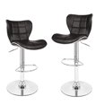 thumbnail image 1 of Bronte Living Leatherette Bar Stool 360 Swivel, Adjustable Height 24" to 33" High Backrest, with Hard Floor Protection Rubber Band - Series Susan (Set of 2), 1 of 7