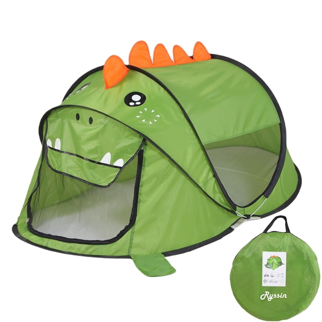 Tienda de Juego Infantil Ryssin Pop Up Dinosaurio Verde con Bolsa de Almacenamiento