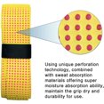 thumbnail image 3 of 1 Pcs Tennis Racket Grip Classic -Perforated Super Absorbent-Ultra Cushion Replacement Tennis Overgrip For Badminton, Squash, Baseball, Table Tennis, Bike And More, Yellow, 3 of 5