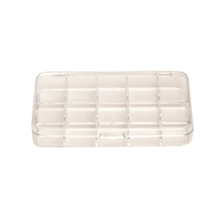 Beads Discounter 10 Compartment Organizer Box Clear Plastic 3.9x5.9Inch (3-Pack Value Bundle, Save