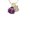 S, variant on Mini Hot Purple Ladybug - A - Gold Tone Crystal Initial Sophia Necklace, 18" 1"