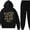 1-black, variant on FAITH OVER FEAR 2 Piece Tracksuit Hoodie Christian Faith Religious God Man Woman Sweatshirt Suit