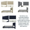 thumbnail image 6 of Zanmintaobo Upholstered Platform Bed Frame with Tufted Wingback, Full Size, Gray, 6 of 8