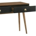 thumbnail image 5 of Maklaine Modern Wood ad Veneer Console Table in Black/Walnut, 5 of 7