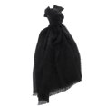 thumbnail image 3 of Lanvin Soft Luxurious 100% Wool Black Fringe Scarf for Mens, 3 of 3