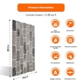 thumbnail image 6 of Izodekor 3D Brick Effect Wall Panels - Cladding, Stone Look, Styrofoam Facing for Living Room, 19x39 in, 3Pieces, Path Of Gray SL-1926, 6 of 11