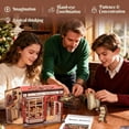 thumbnail image 7 of Thames Bookstore DIY Miniature Dollhouse Kit, 3D Wooden Book Nook with LED Light, for Adults & Teens, 7 of 7