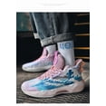 thumbnail image 4 of BINQER Zapatillas de baloncesto fluorescentes unisex, zapatillas de deporte superligeras de caña alta, botas de baloncesto de combate estilo grafiti, 4 of 7