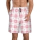 thumbnail image 1 of Fotbe Plaid Heart Trajes de Baño Estampados para Hombre, Shorts de Verano de Secado Rápido, Ropa de Playa, Bañadores-Medium, 1 of 6
