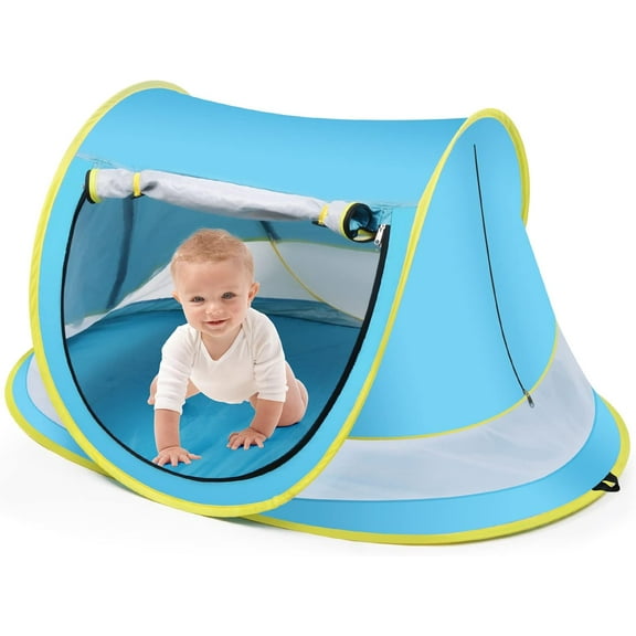 dxynlzq Baby Beach Tent Large Pop  Beach Tent Sun Shade for Beach Portable Baby Travel Tent with Mosquito Net Indoor Baby Play Tent UPF 50  UV  Sun Shelters for Infants