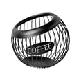 thumbnail image 4 of Support pour Dosettes de Café Panier de Rangement en Fer Forgé pour Comptoir Cuisine Bureaux Noir, 4 of 8