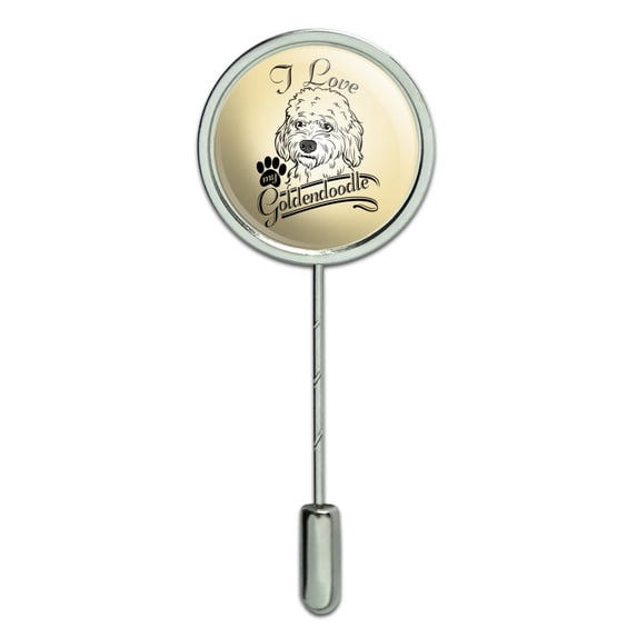 I Love My Goldendoodle Stick Pin Stickpin Hat Brooch