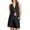 #0026-Black, variant on Uootdi Women's 2 Piece Matching Lounge Set Sleeveless V Neck Button Down Vest High Waist Pleated Linen Shorts Set with Pockets