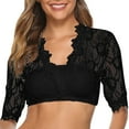 thumbnail image 1 of Gibobby Tangas de mujer sexy encaje Blusa Para Oktoberfest Blusa Negra Mujer Dirndl Blusa Encaje Dirndl Elegante(Negro XL), 1 of 4