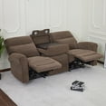 thumbnail image 3 of MCombo 87.8" Small Table, Wall Hugger, USB Ports Sofa, Brown, 3 of 10