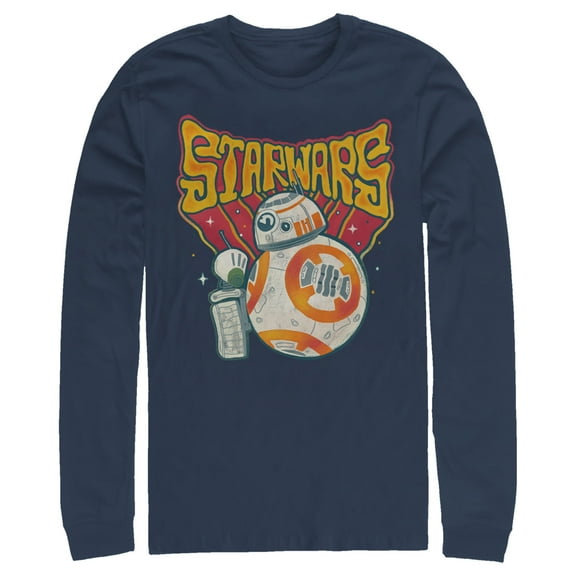 Men's Star Wars: The Rise of Skywalker Droid Duo Long Sleeve Shirt Navy Blue X Large