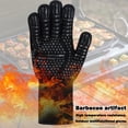 thumbnail image 3 of 1pc Oven Gloves 932 °F Heat Resistant Gloves, Cut Resistant Oven Gloves, Non-Slip Silicone BBQ Gloves, Kitchen Safe Cooking Gloves, Oven Gloves, BBQ, Grill, Outdoor Camping Picnic, Cookware Barbecue, 3 of 5