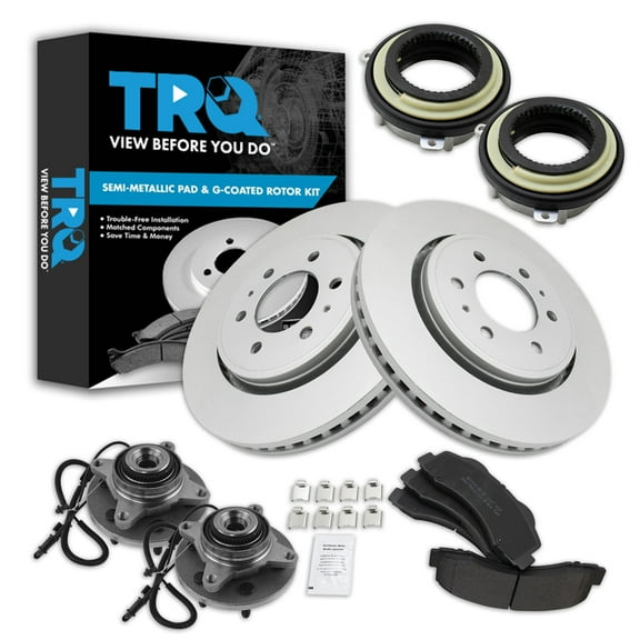 TRQ Front Brake Pad & Rotor Kit Fits Select 2011-2014 Ford 2011-2014 Lincoln