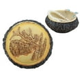 thumbnail image 3 of Ebros Rustic Faux Wood Wild Bull Moose Round Jewelry Box Figurine 4" Diameter, 3 of 10
