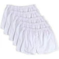thumbnail image 2 of Fruit of the Loom Men's Solid White Boxer Shorts 5-Pack, 2 of 4
