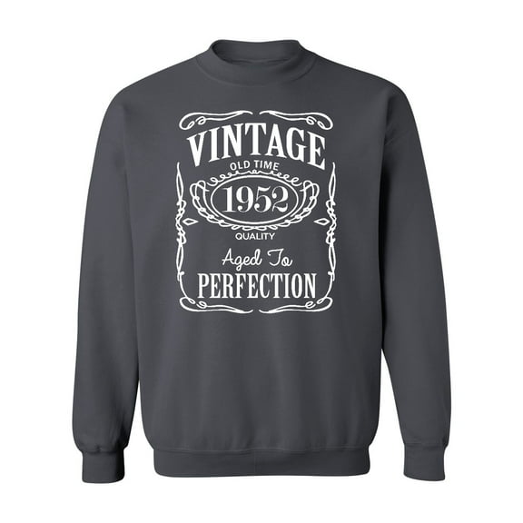 70th Birthday VINTAGE 1953 Crewneck Sweatshirt, 3XL, Charcoal