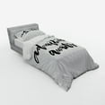 thumbnail image 3 of Adventure Duvet Cover Set, Inspirational Words About Life and Travel Adventure Never Stops Journey Theme, Bedding Set with Shams and Fitted Sheet, 3 Sizes, by Ambesonne, 3 of 3