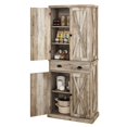 thumbnail image 2 of Uforic 71" Tall Farmhouse Kitchen Pantry Cabinet with Drawer and Adjustable Shelves, Rustic Oak, 2 of 9