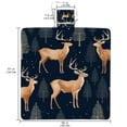 thumbnail image 2 of Christmas Large Canvas Picnic Blanket Waterproof Backing, Portable Outdoor Mat for Beach, Park, Stadium - Foldable & Lightweight - 78" x 59, 2 of 6