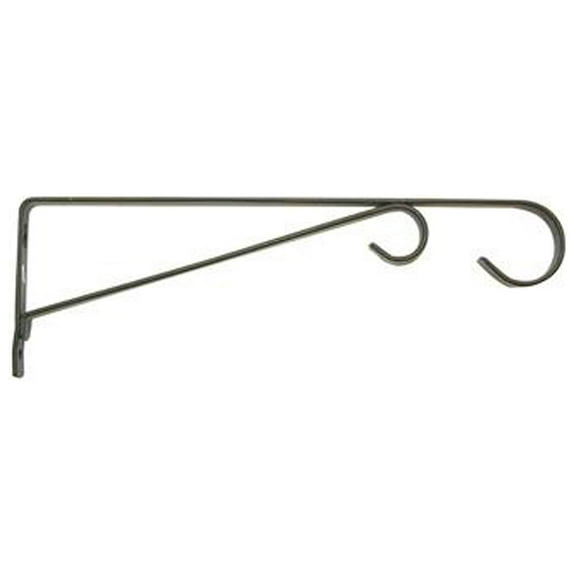 Green Thumb 85521DGT Hanging Plant Bracket, Black Powder-Coated Steel, 12-In. - Quantity 6