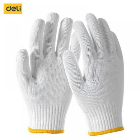 

Resistant Use Nitrile Coated Gloves Safety Working Gloves Firm Grip Slip Resistant Heavy Duty Cotton Knit for Men Women Construction Gardening Fishing Winter Indoor Outdoor Hand Tools (12 Pairs)