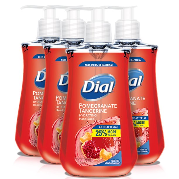 (Pack of 4) Dial Antibacterial Liquid Hand Soap, Pomegranate