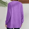 thumbnail image 4 of Fiaer Women's Cardigan Sweater Oversize Long Sleeve Lightweight Fashion Solid Open Front Tops with Pocket Purple XXL, 4 of 6