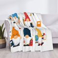 thumbnail image 4 of Throw Blanket for Couch Sofa and Bed, School Cute Gnomes Soft Plush Throw Blanket, Fuzzy Cuteness Comfy Warm Washable Flannel Blanket Throws for All Season, 4 of 8