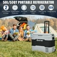 thumbnail image 2 of Costway 53 QT Portable Car Refrigerator Dual-Zone Car Cooler for RVs Gray, 2 of 9
