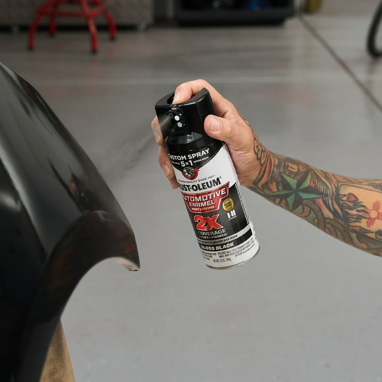 Rust-Oleum 2X Automotive Enamel Spray Paint, Black Gloss photo 4